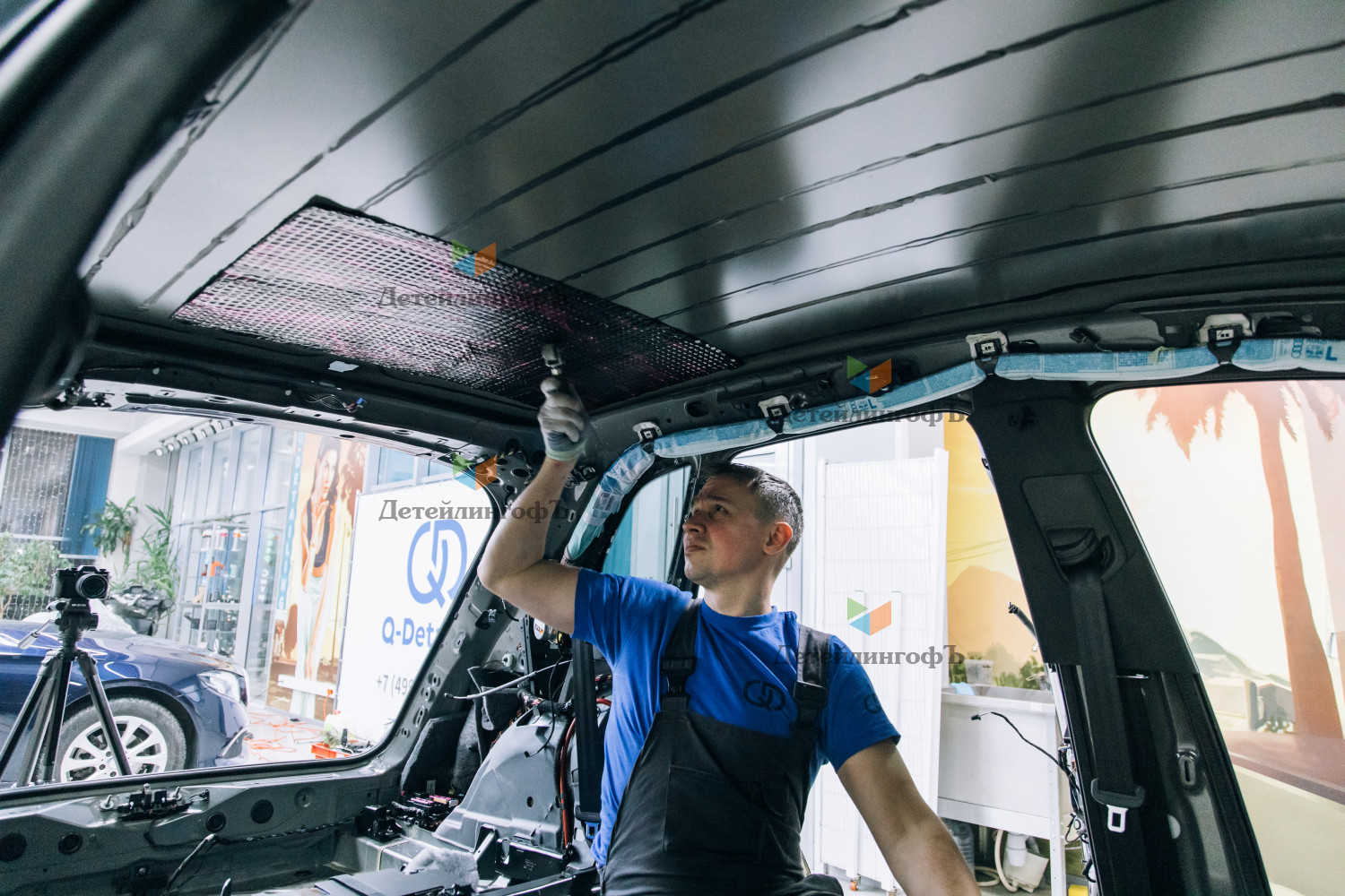 Оклеивание кузова защитной пленкой и полная шумоизоляция салона Audi Q5